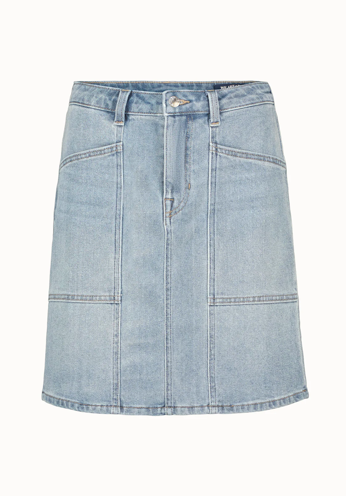 Sophia High Waist Mid Length Jean Skirt, Indigo - BL16022 - Image 5