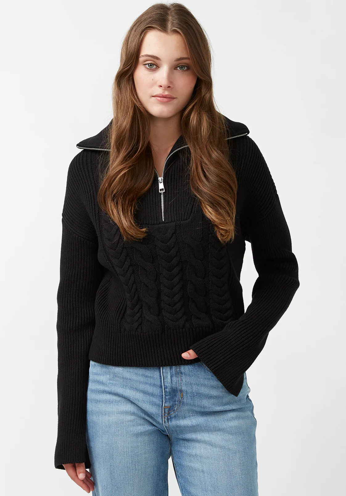 Sorella Women's Long Sleeve Sweater in Black - SW0032F - Image 3