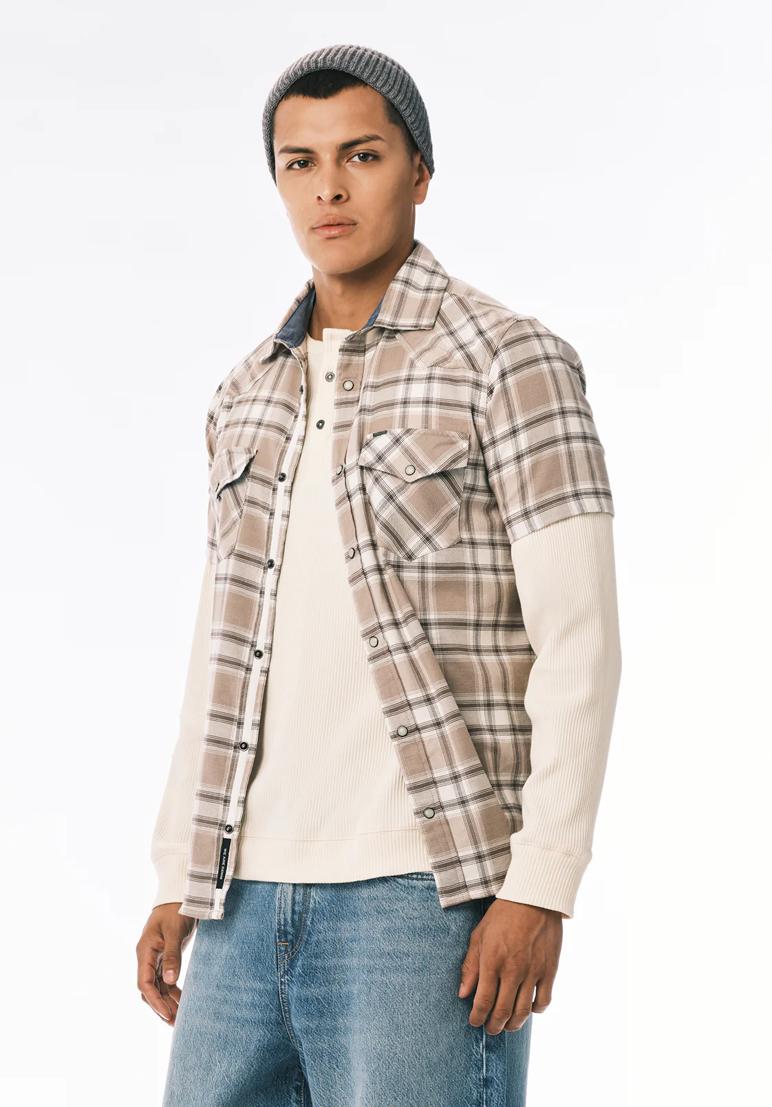 Stanley Men’s Short-Sleeve Plaid Western Shirt, Ardent - BM24756 - Image 3