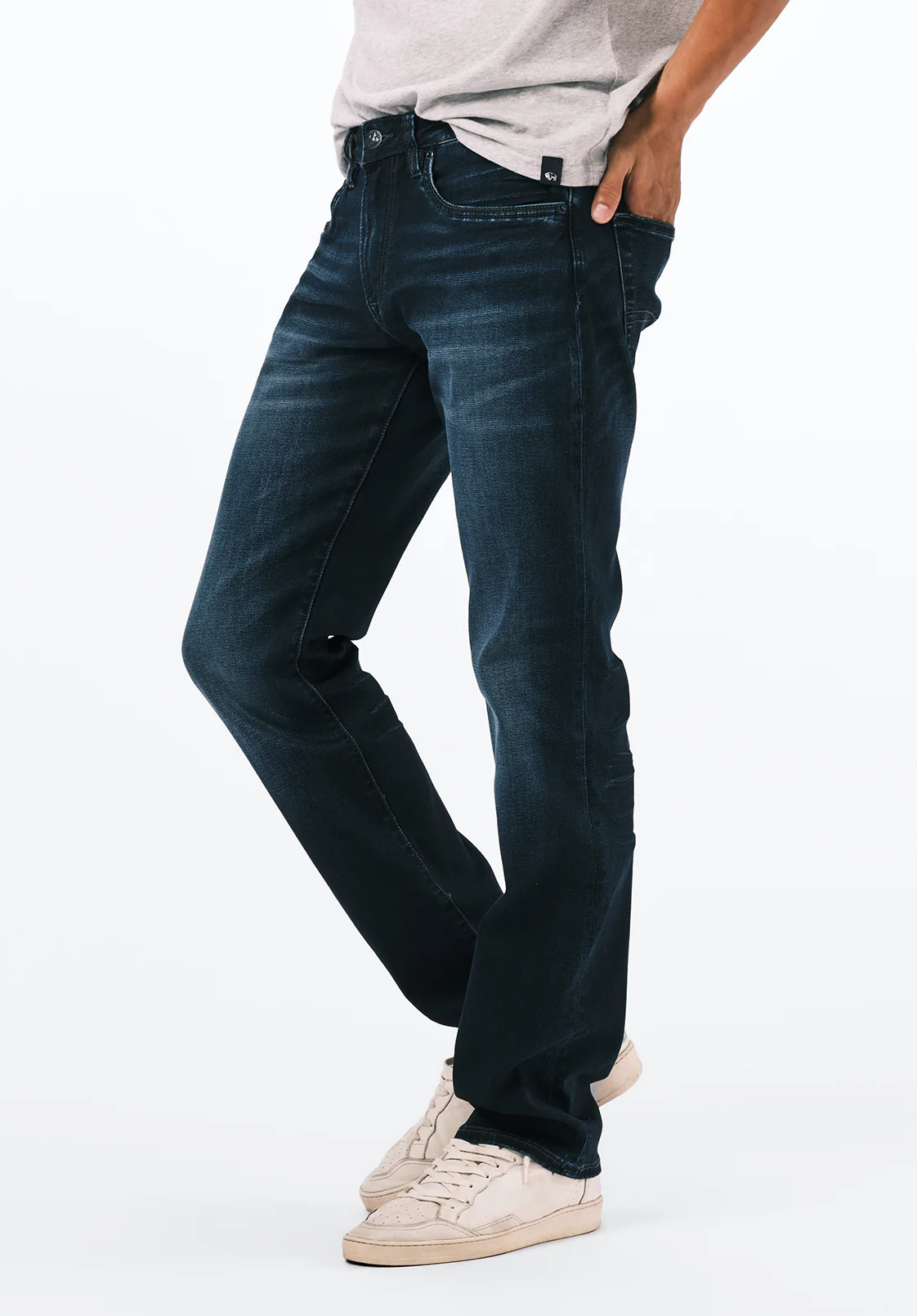 Straight Six Men's Jeans in Authentic and Deep Indigo - BM20457 - Image 3