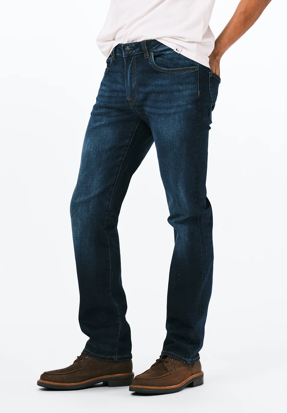 Straight Six Men's Jeans in Authentic and Sanded Blue - BM22601 - Image 3