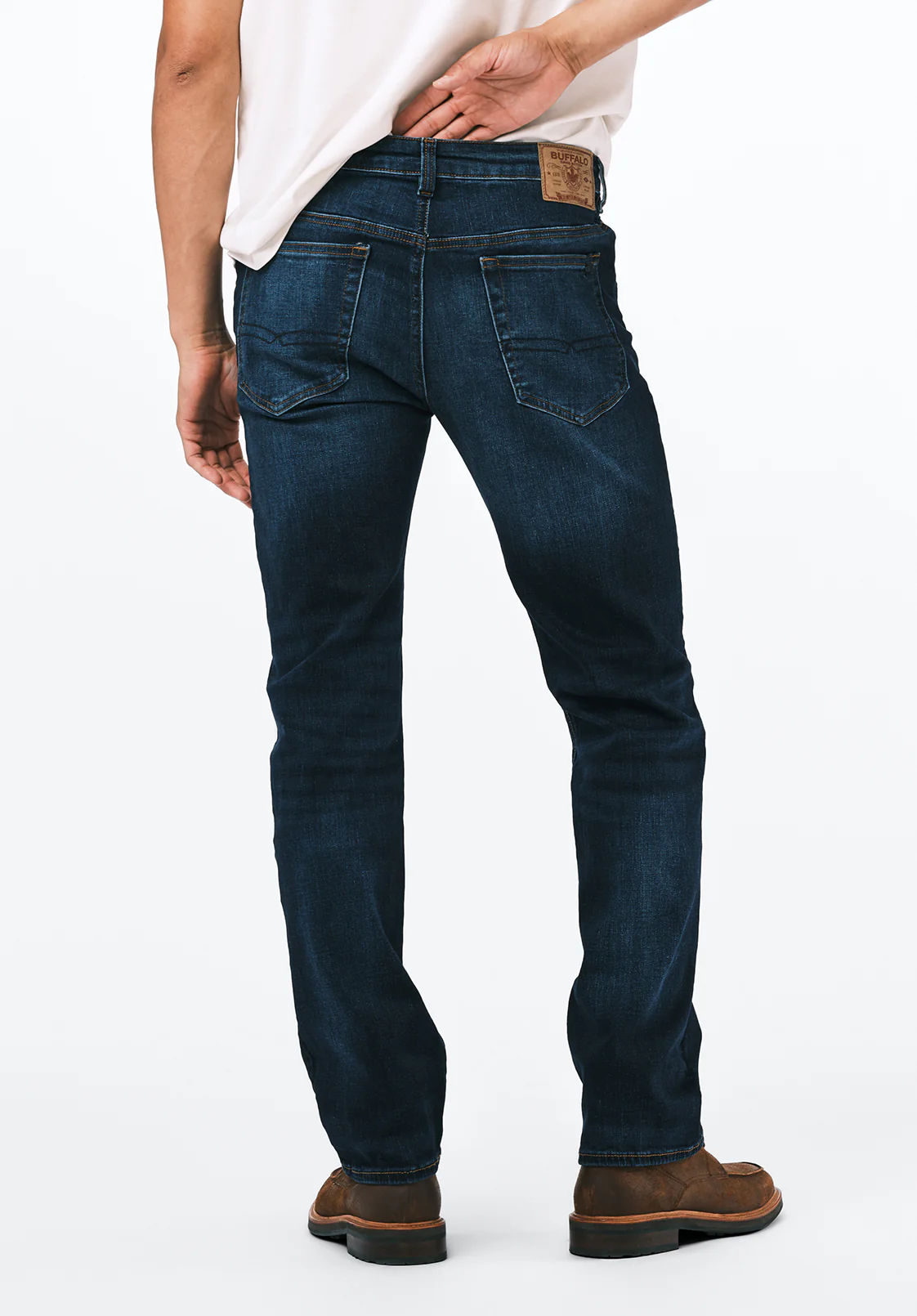 Straight Six Men's Jeans in Authentic and Sanded Blue - BM22601 - Image 4