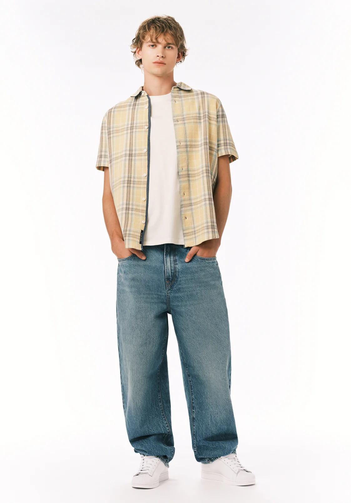Sulian Men’s Short Sleeve Plaid Shirt, Boulder - BM24791
