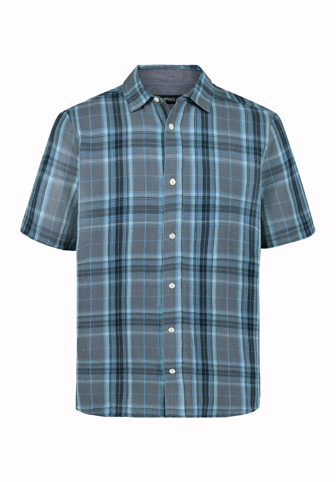 Sulian Men’s Short Sleeve Plaid Shirt, Mirage - BM24791 - Image 5