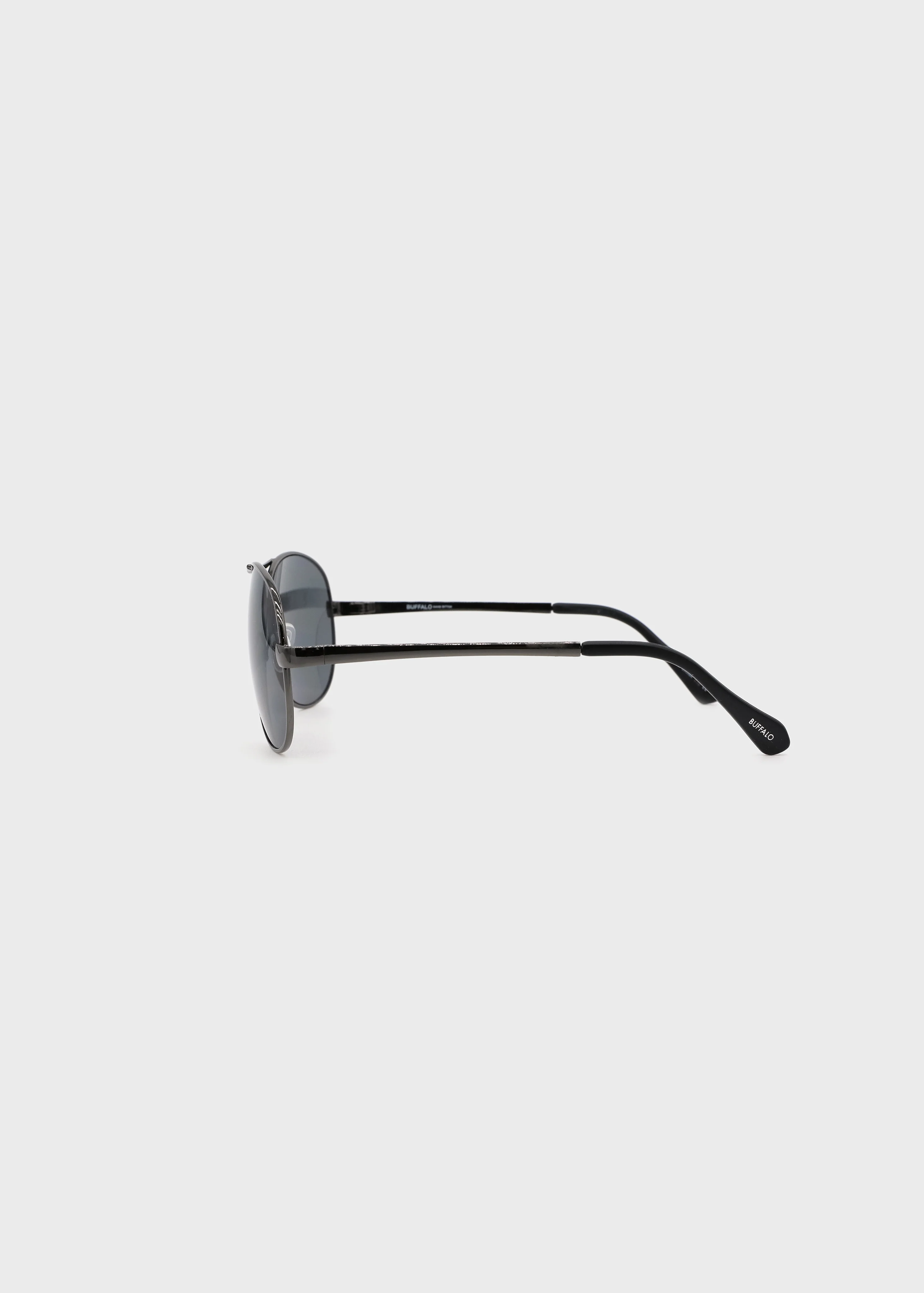 Men's Aviator Sunglasses With Dark Grey Lens  - B0001SDGN - Image 3