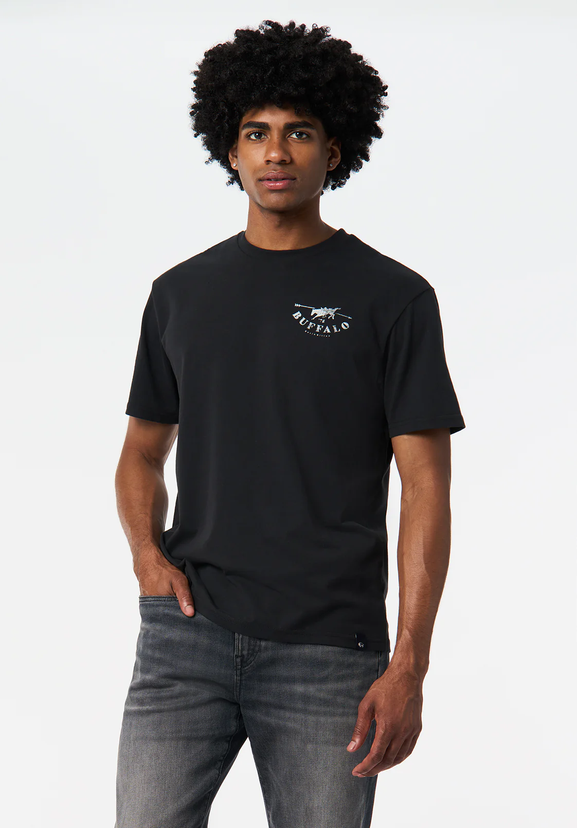 Talan Men's Graphic T-Shirt with Badlands Print, Black - BM24715 - Image 3