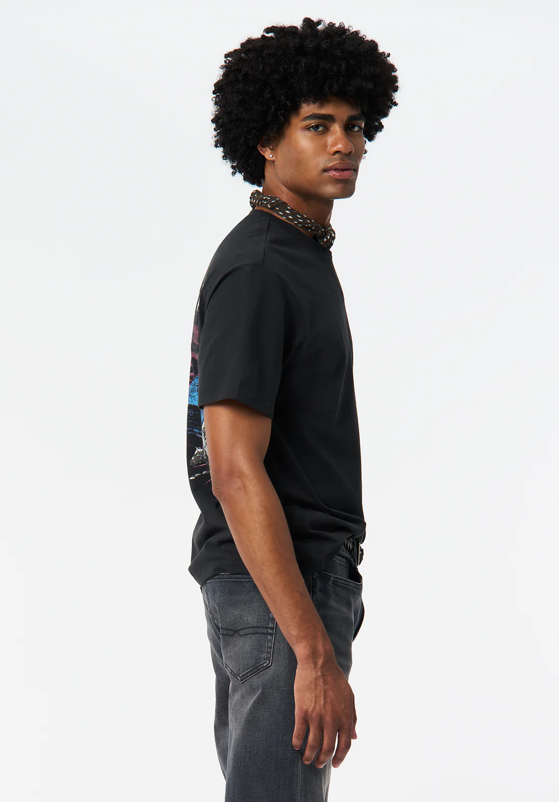 Talan Men's Graphic T-Shirt with Badlands Print, Black - BM24715 - Image 4