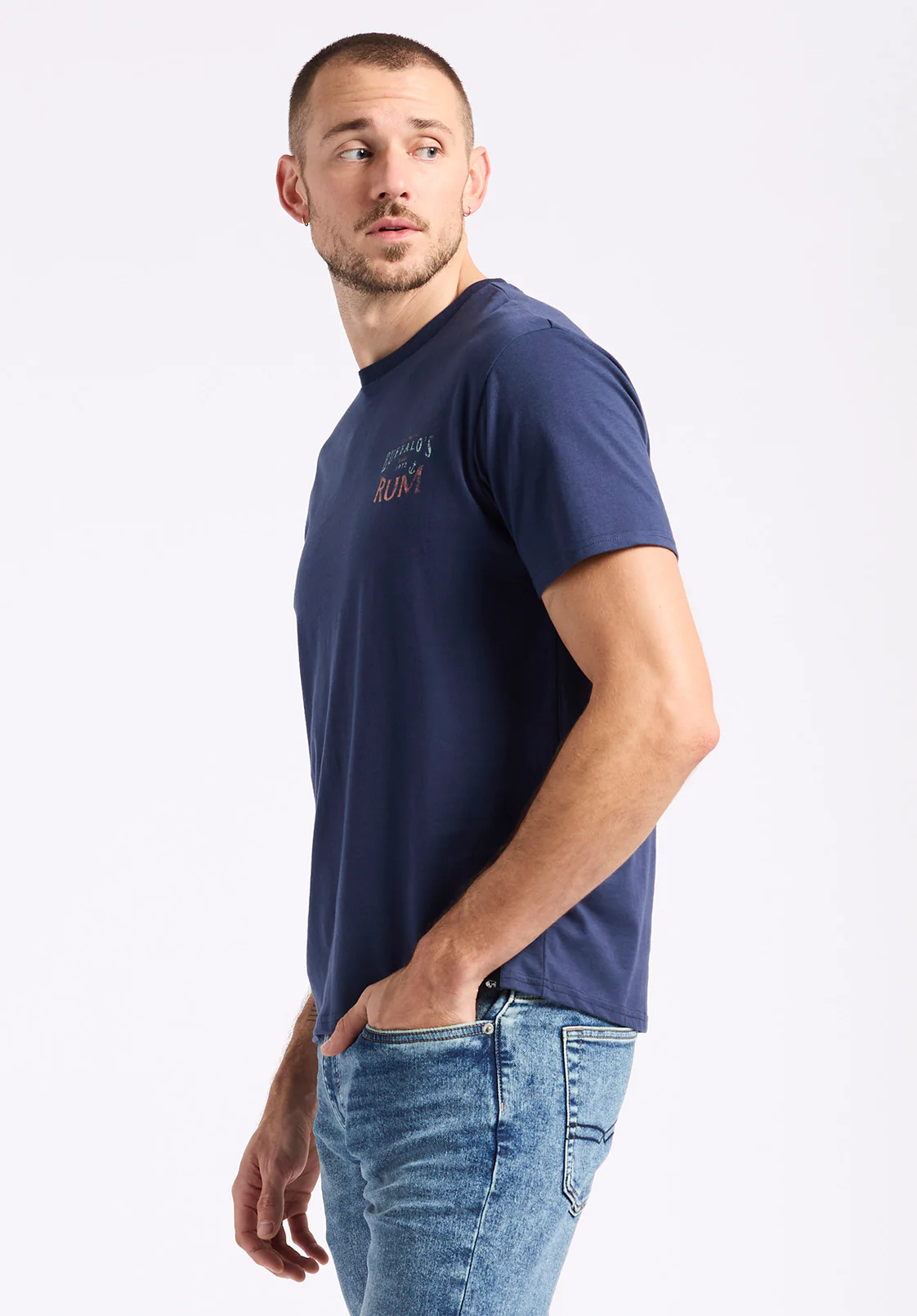 Taneer Men's Graphic T-Shirt with Rum Print, Whale - BM24642 - Image 5