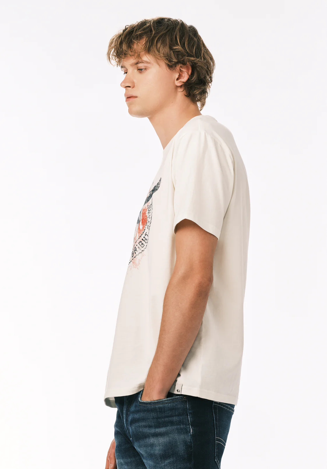 Texon Men’s Americana Graphic T-Shirt, Milk - BM24865 - Image 3