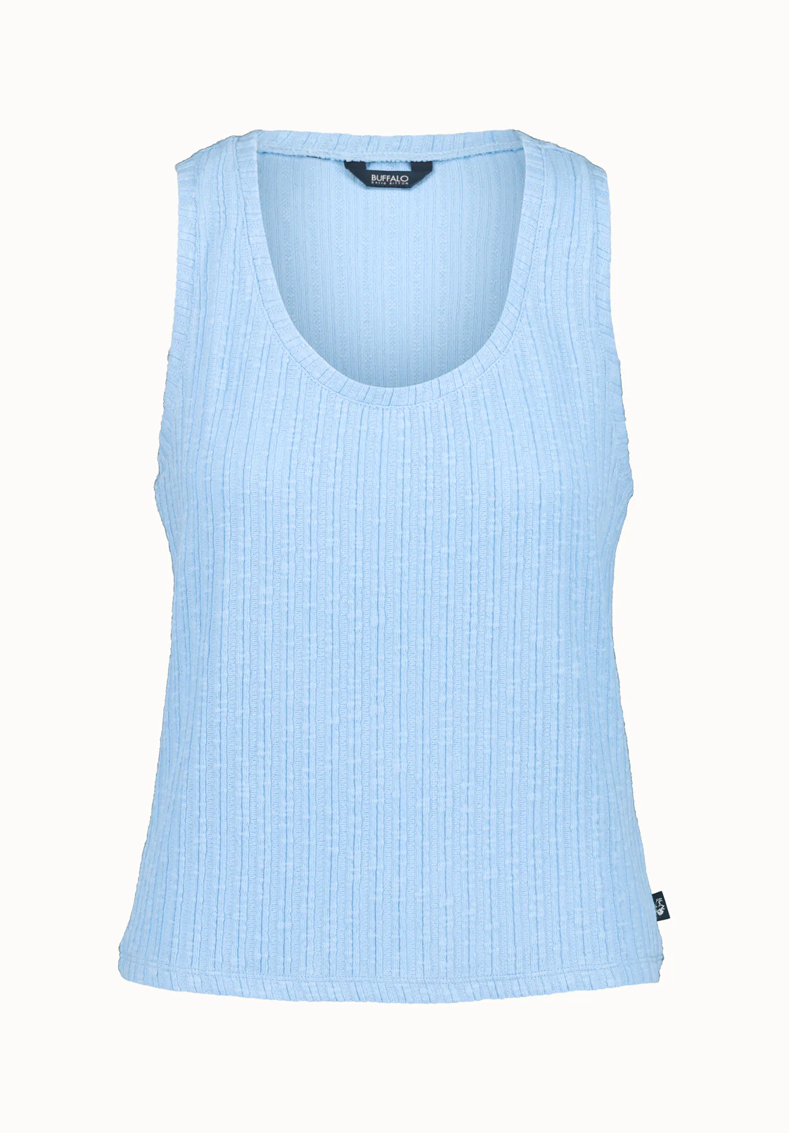 Thurryn Women's Textured Rib Knit Tank Top, Placid Blue - KT0192P - Image 5