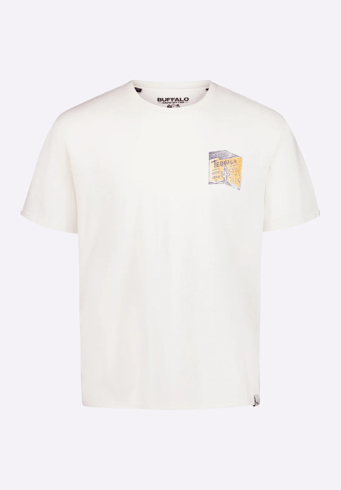 Tinglev Men's Graphic T-Shirt with Tequila Print, Milk - BM24636 - Image 4