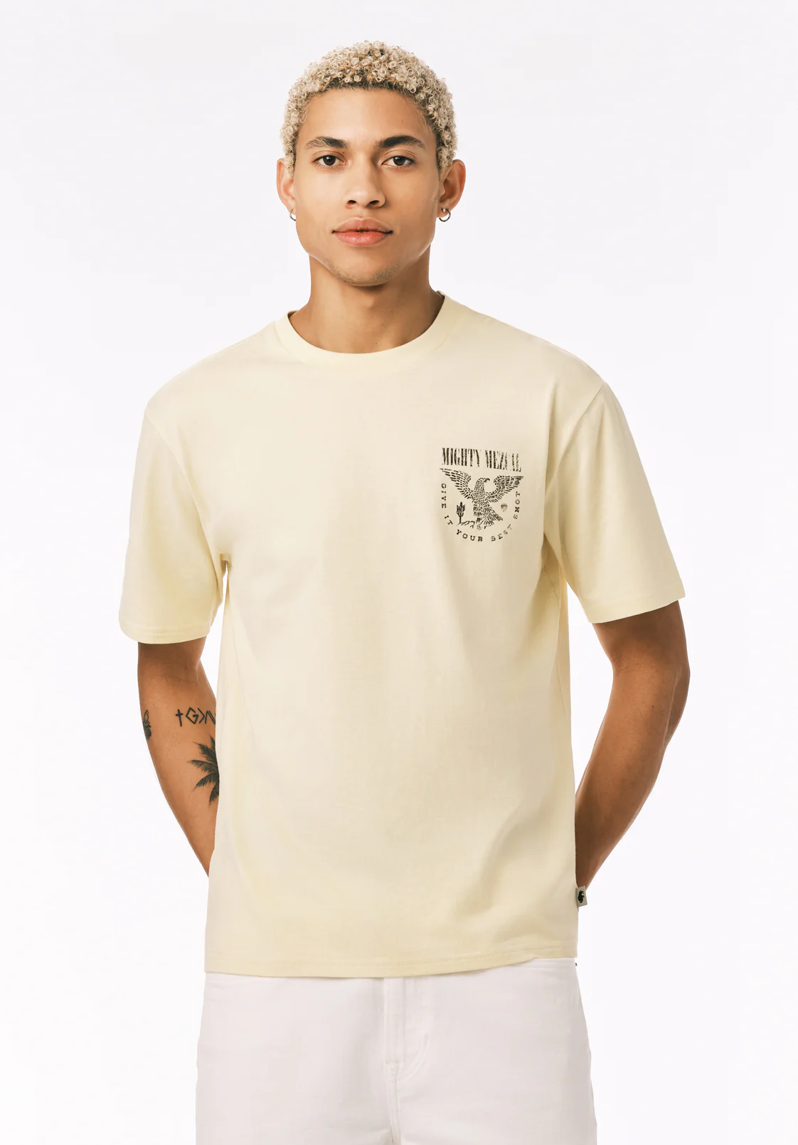 Tirvo Men’s Vintage Eagle Graphic T-Shirt, Anise Flower - BM24838 - Image 3