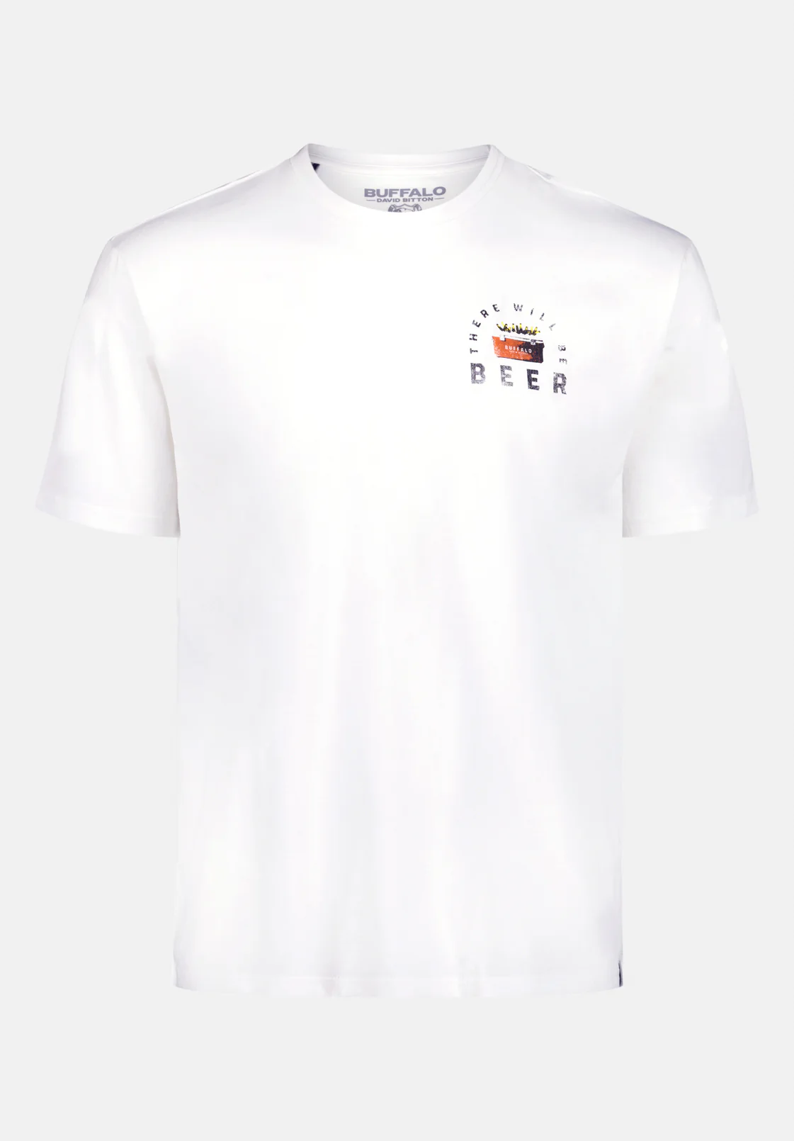 Tobin Men's Graphic T-Shirt with Truck and Beer Print, Optic White - BM24703 - Image 5