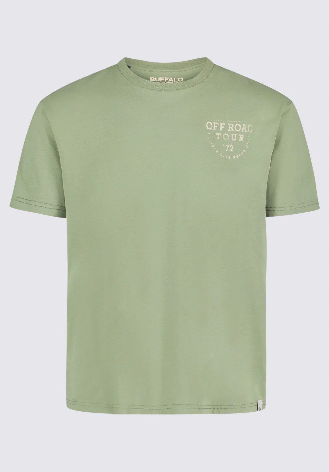 Toffroad Men's Graphic T-Shirt with Off Road Tour Print, Hedge Green - BM24657 - Image 6