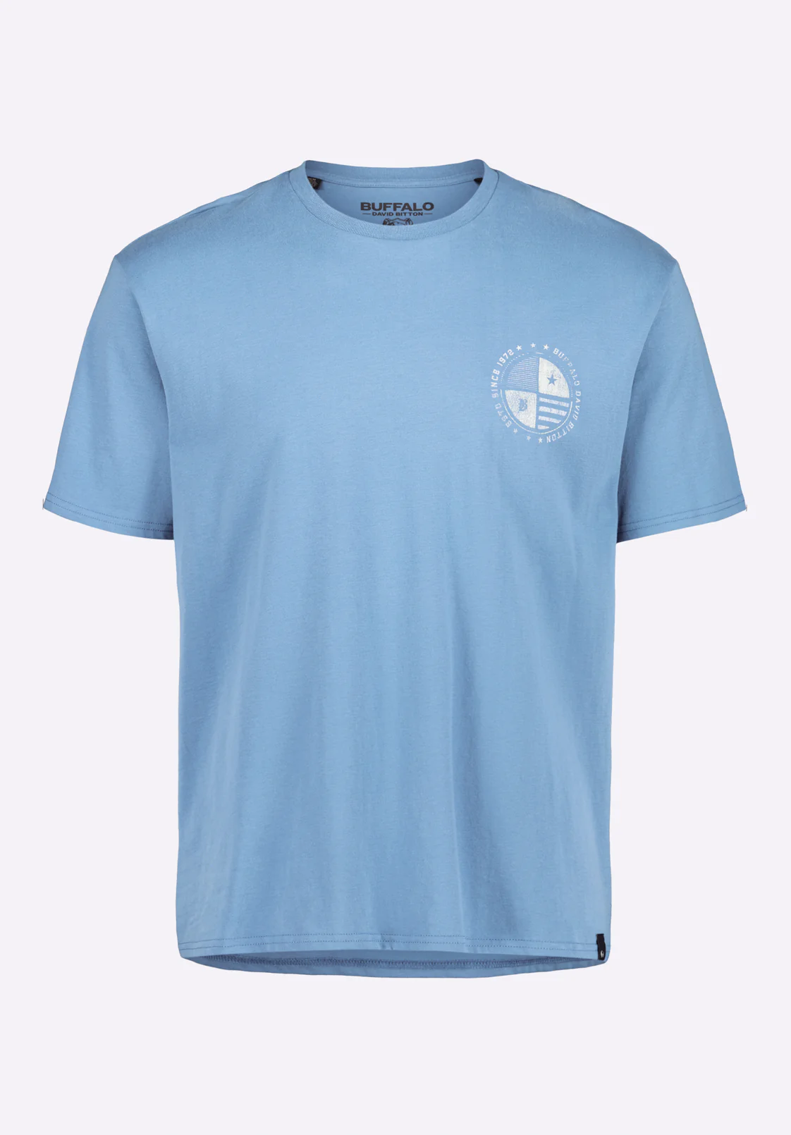 Tollose Men's Graphic T-Shirt with Heritage Print, Coronet Blue - BM24633 - Image 6