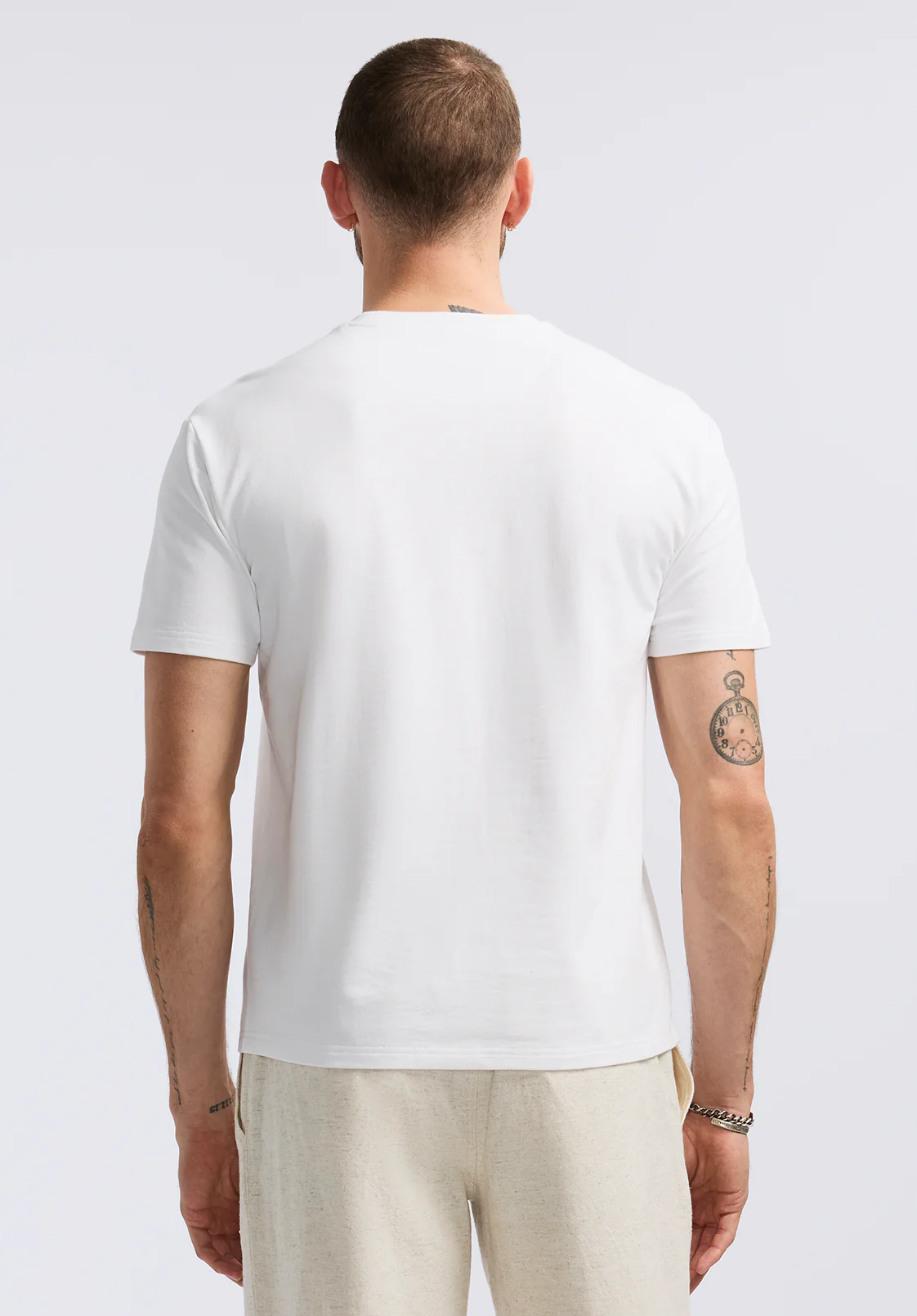 Tomba Men's Graphic T-Shirt with Raised Logo Print, White - BM24728 - Image 4