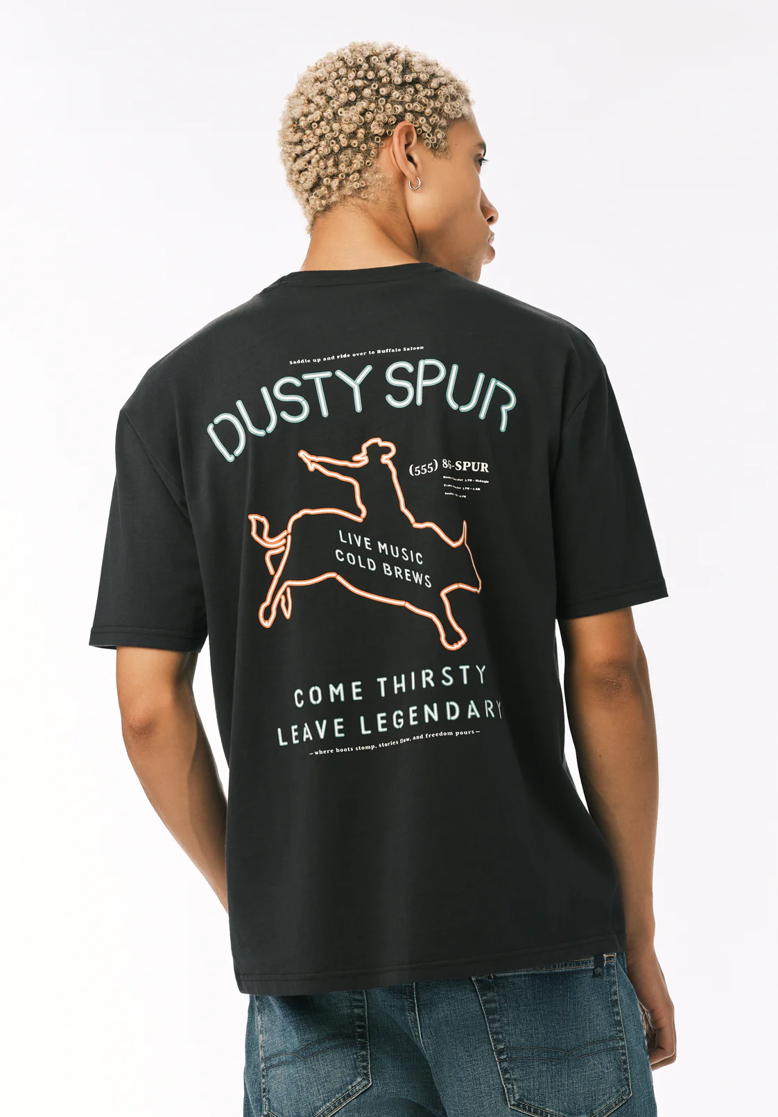 Tovax Men’s Western Graphic T-Shirt, Black - BM24833 - Image 3