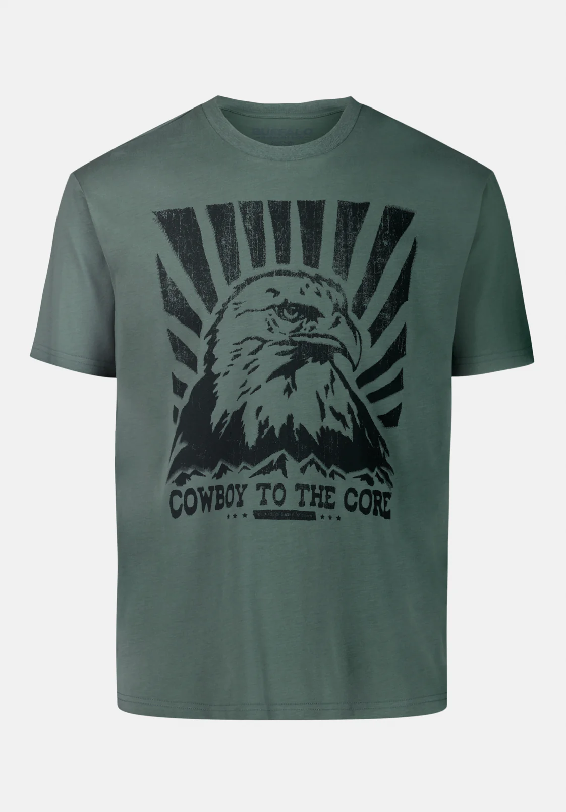Trelan Men's Graphic T-Shirt with Eagle Print, Dark Forest - BM24725 - Image 5