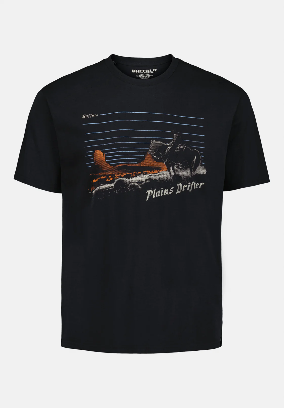 Trystan Men's Graphic T-Shirt with Plains Drifter Print, Black - BM24704 - Image 4