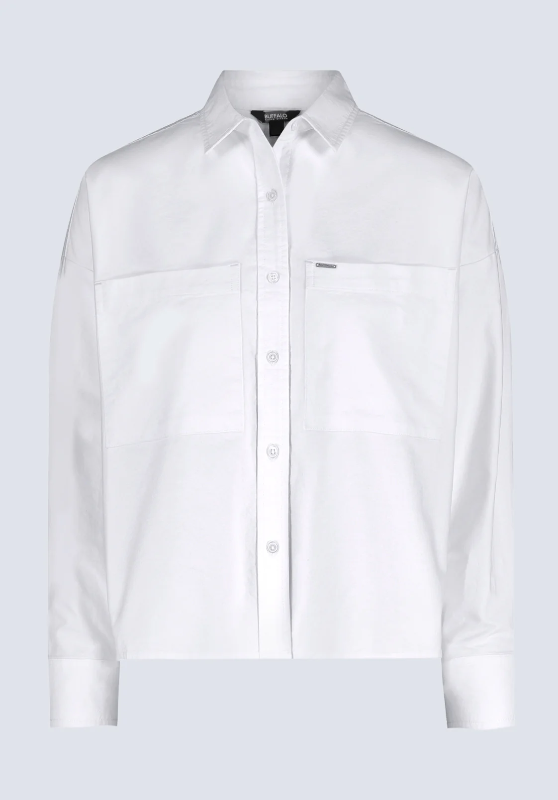 Twyla Women's Boxy Button-Up Shirt, White - WT0170H - Image 5