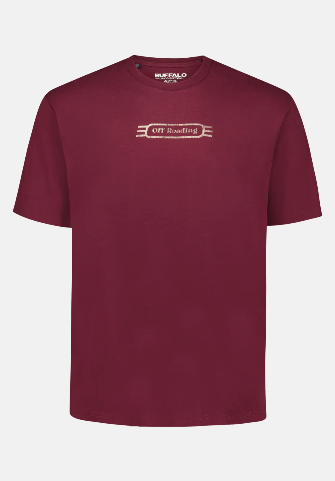 Tymon Men's Graphic T-Shirt with 4Wheels Print, Maroon Banner - BM24717 - Image 5