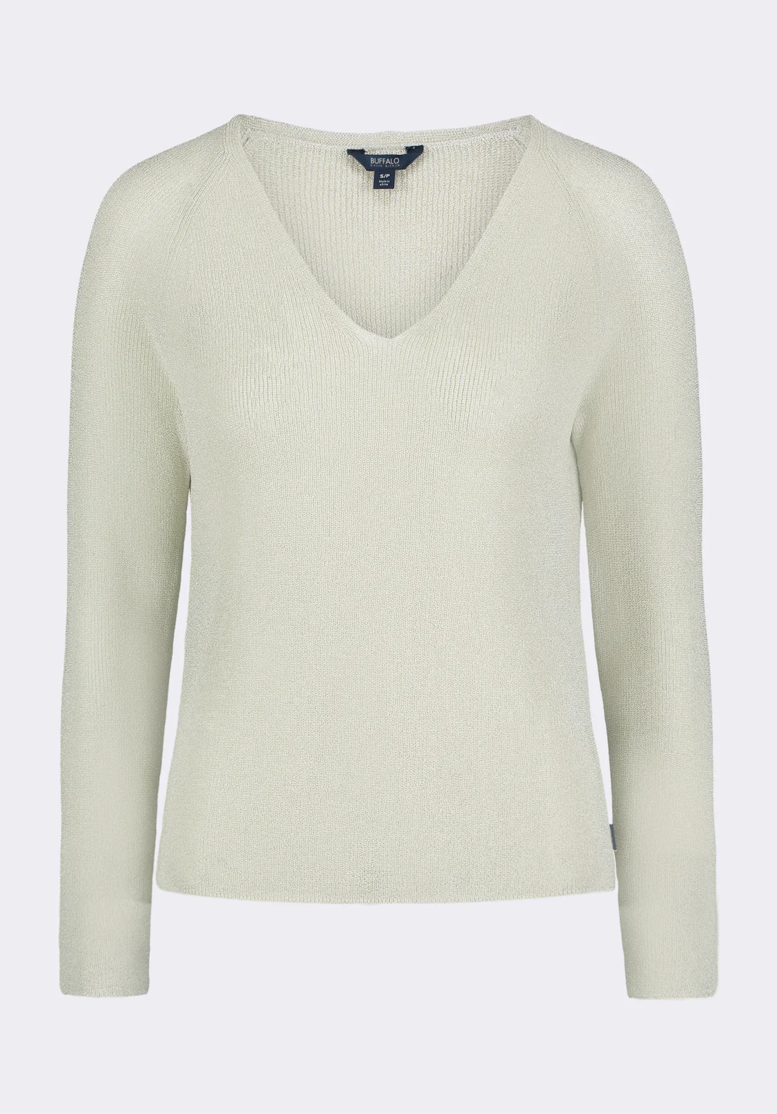 Valencianna Women's V-Neck Lightweight Knit Sweater, Flax Green - SW0126P - Image 5