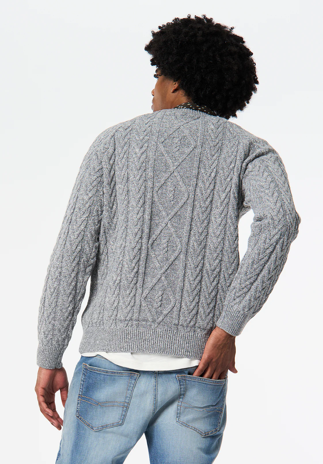 Walder Men's Relaxed Cable Knit Sweater, Charlie - BM24771 - Image 4