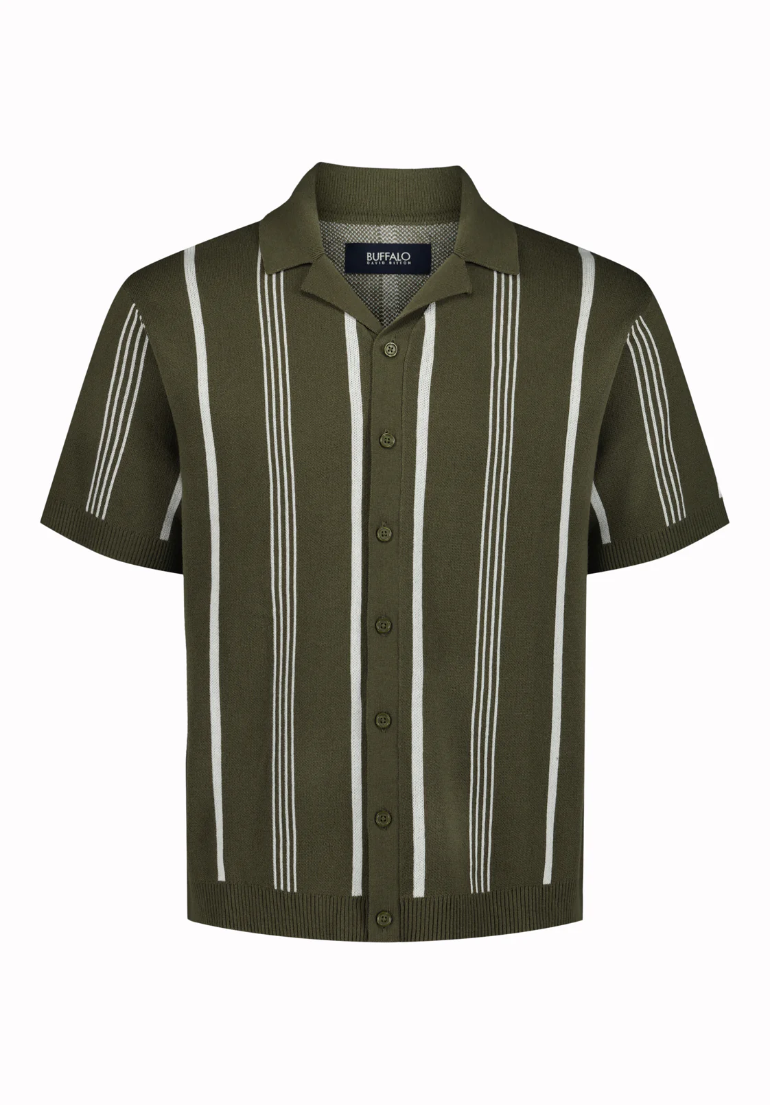 Waldir Men’s Short Sleeve Sweater Shirt, Fern - BM24787 - Image 5