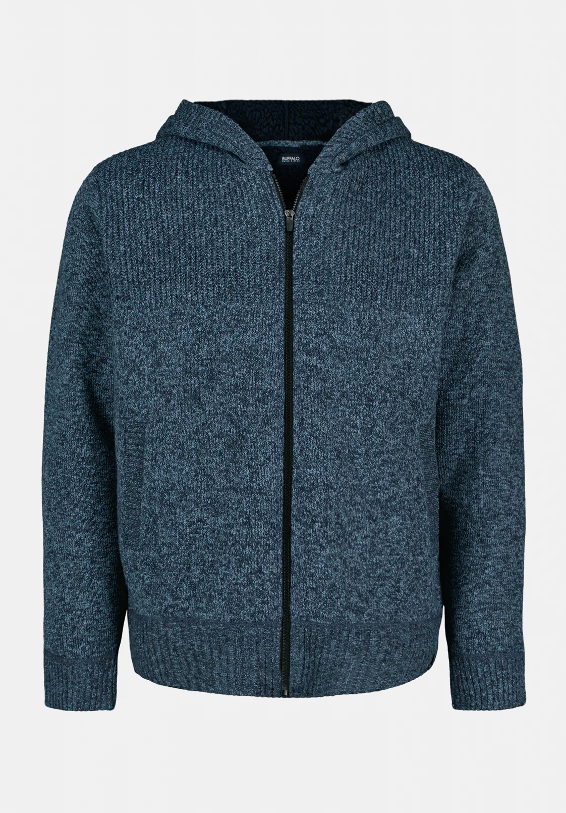 Walmick Men's Full-Zip Knit Hooded Jacket with Sherpa Lining, Mirage - BM24739 - Image 5