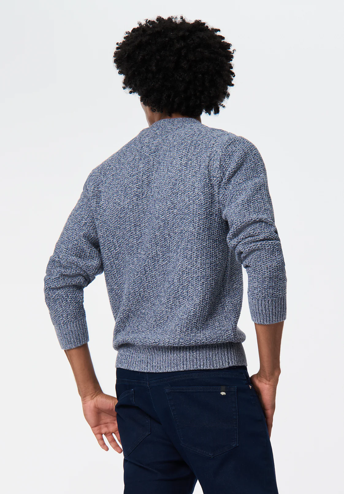 Waylon Men's Crew Neck Sweater, Mirage - BM24680 - Image 4