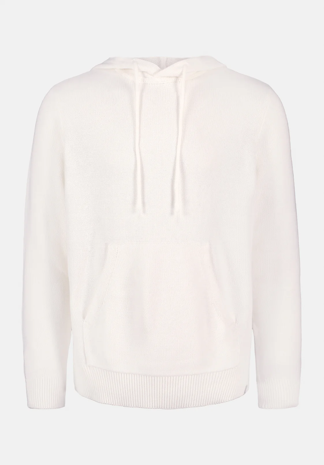 Wilbur Men's Knit Hoodie with Kangaroo Pocket, Milk - BM24700 - Image 5