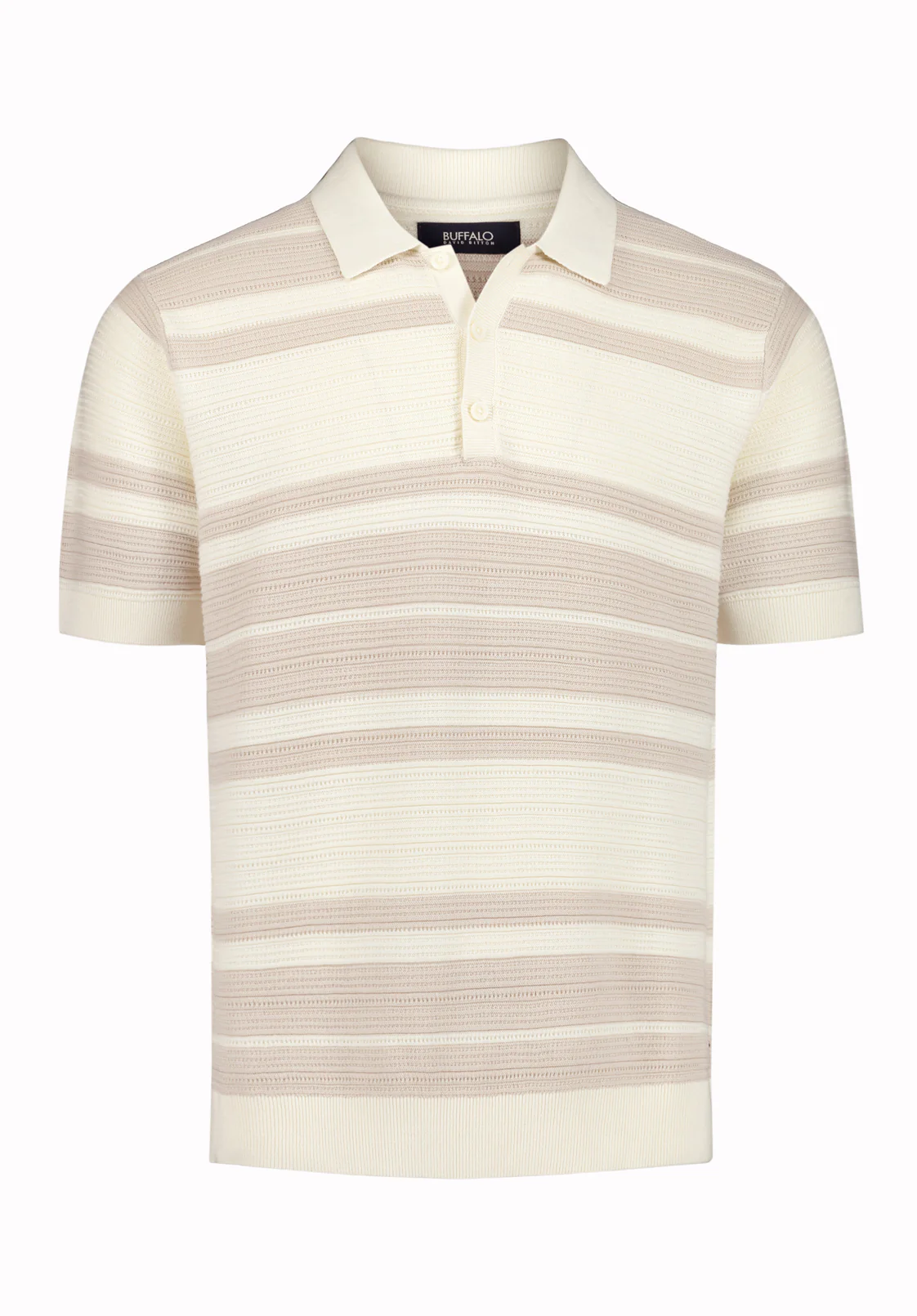 Wildero Men's Short Sleeve Sweater Polo, Moonbeam - BM24785 - Image 5
