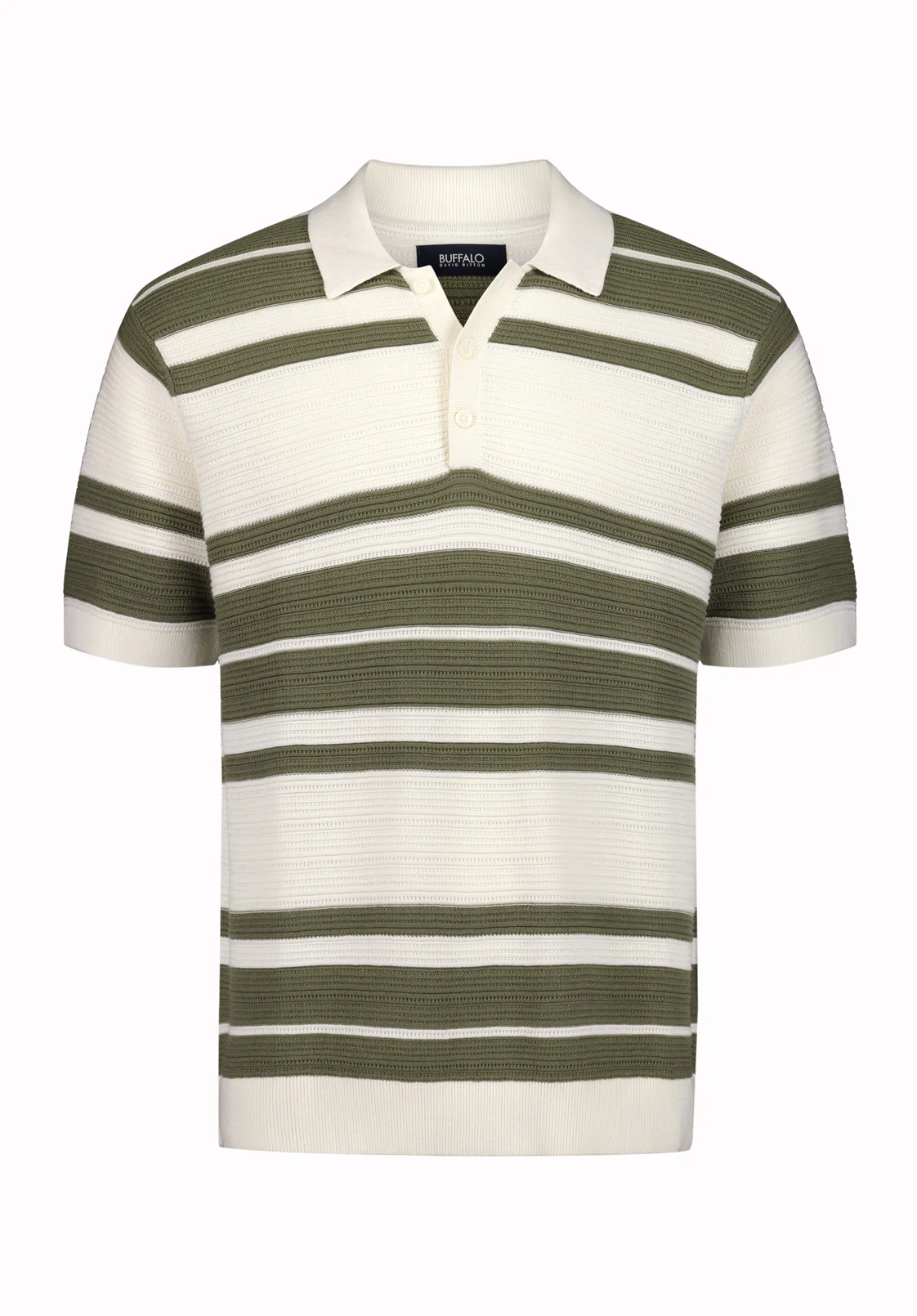 Wildero Men's Short Sleeve Sweater Polo, Army Green - BM24785 - Image 5