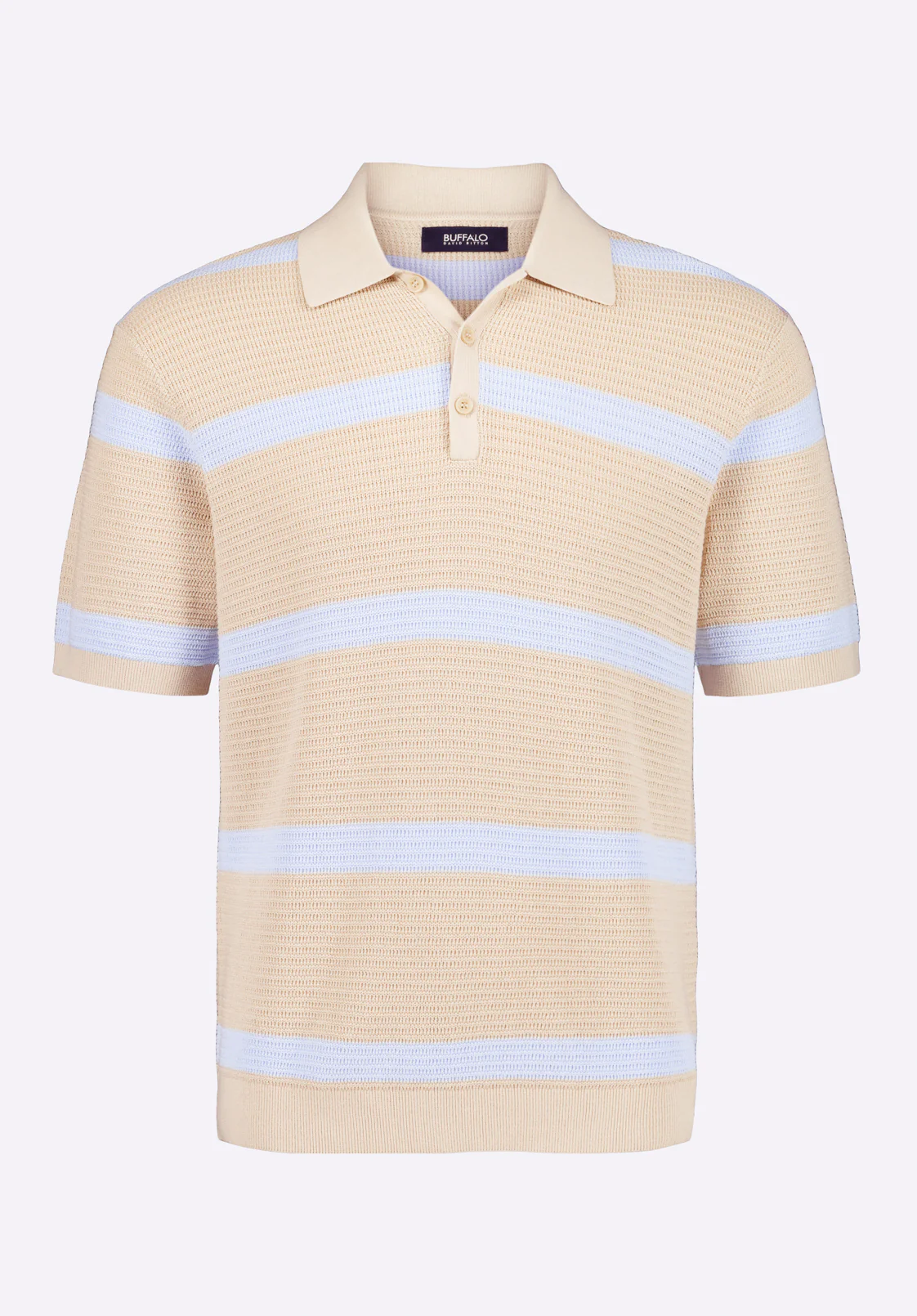 Winder Men's Short-Sleeve Striped Sweater Polo, Peyote Beige - BM24549 - Image 6
