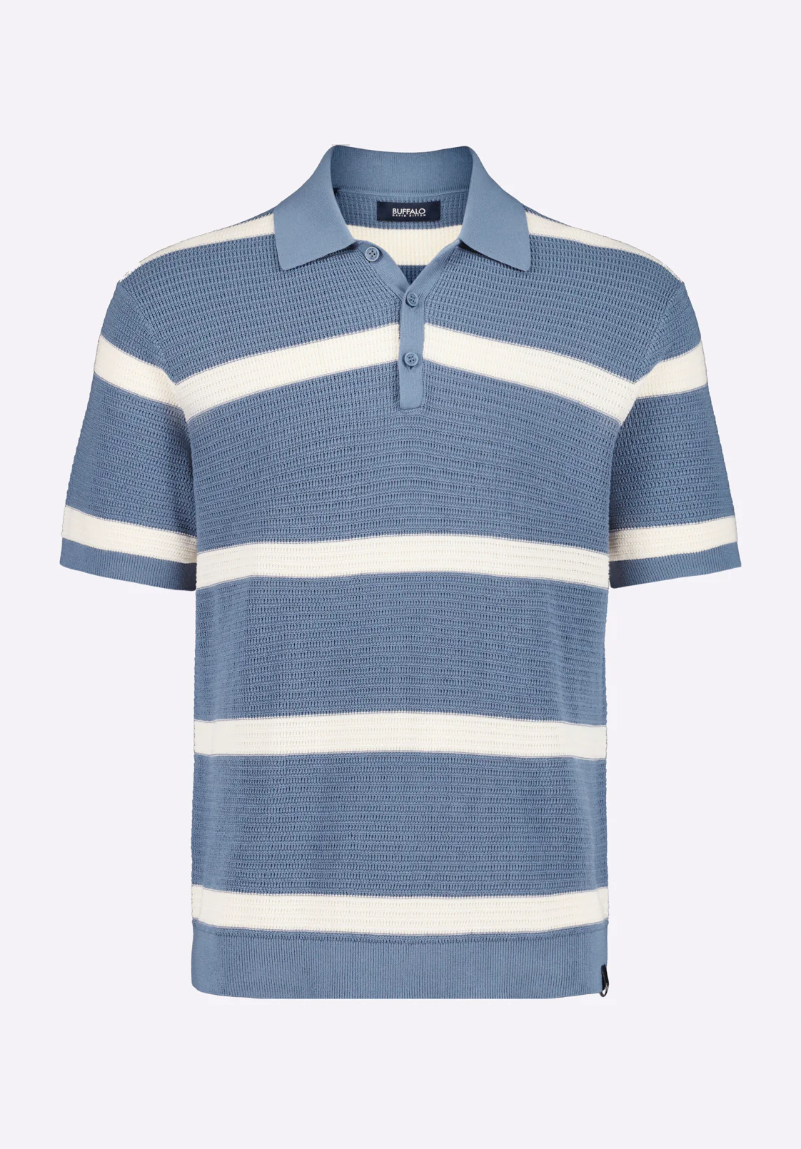 Winder Men's Short-Sleeve Striped Sweater Polo, Mirage Blue - BM24549 - Image 6