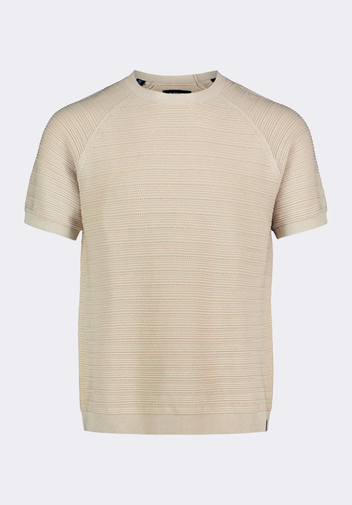 Wipped Men's Textured Knit Sweater T-Shirt, Buttercream Beige - BM24533 - Image 6