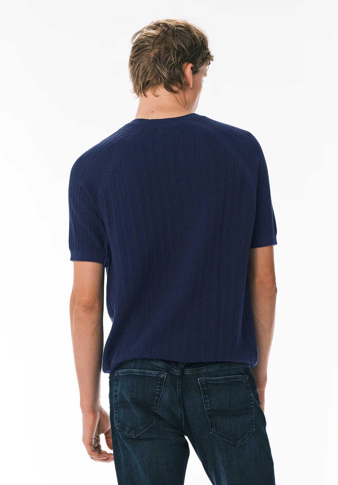 Wipped Men's Textured Knit Short-Sleeve Sweater Tee, Whale - BM24868 - Image 4