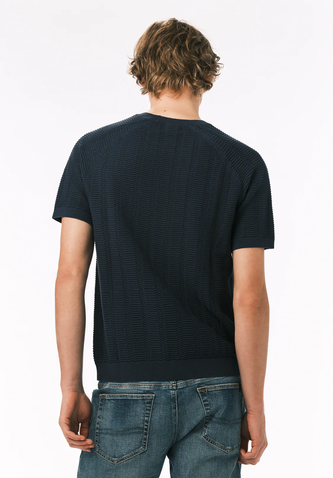 Wipped Men’s Short Sleeve Sweater T-Shirt, Whale - BM24874 - Image 4