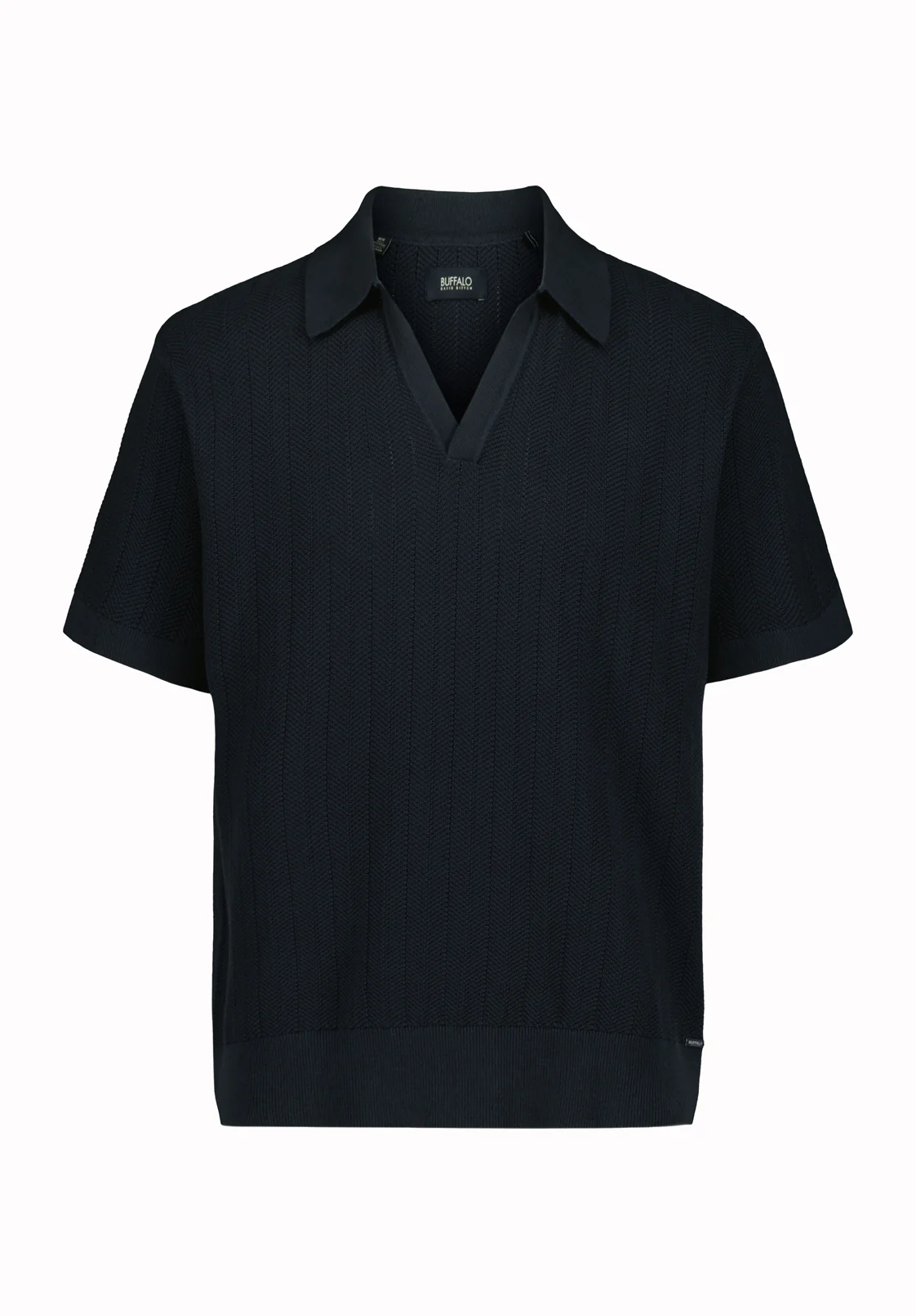 Wotex Men’s Short Sleeve Sweater Polo, Midnight Blue - BM24896 - Image 5
